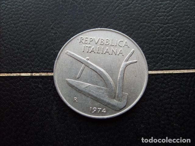 Monedas antiguas de Europa: ITALIA 10 LIRAS 1974