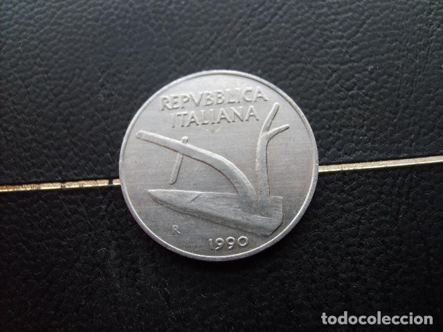Monedas antiguas de Europa: ITALIA 10 LIRAS 1990