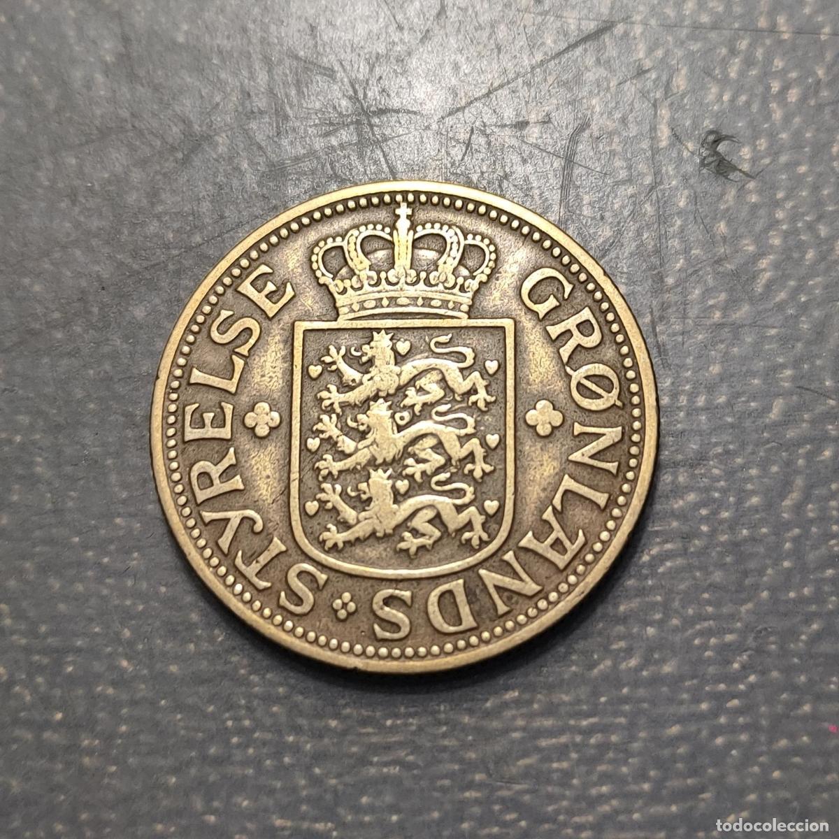 Monedas antiguas de Europa: DINAMARCA DENMARK GROENLANDIA GREENLAND 1 KRONE 1926 MBC