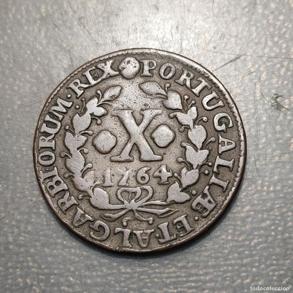 Monedas antiguas de Europa: PORTUGAL 10 REIS 1764 MBC-/MBC