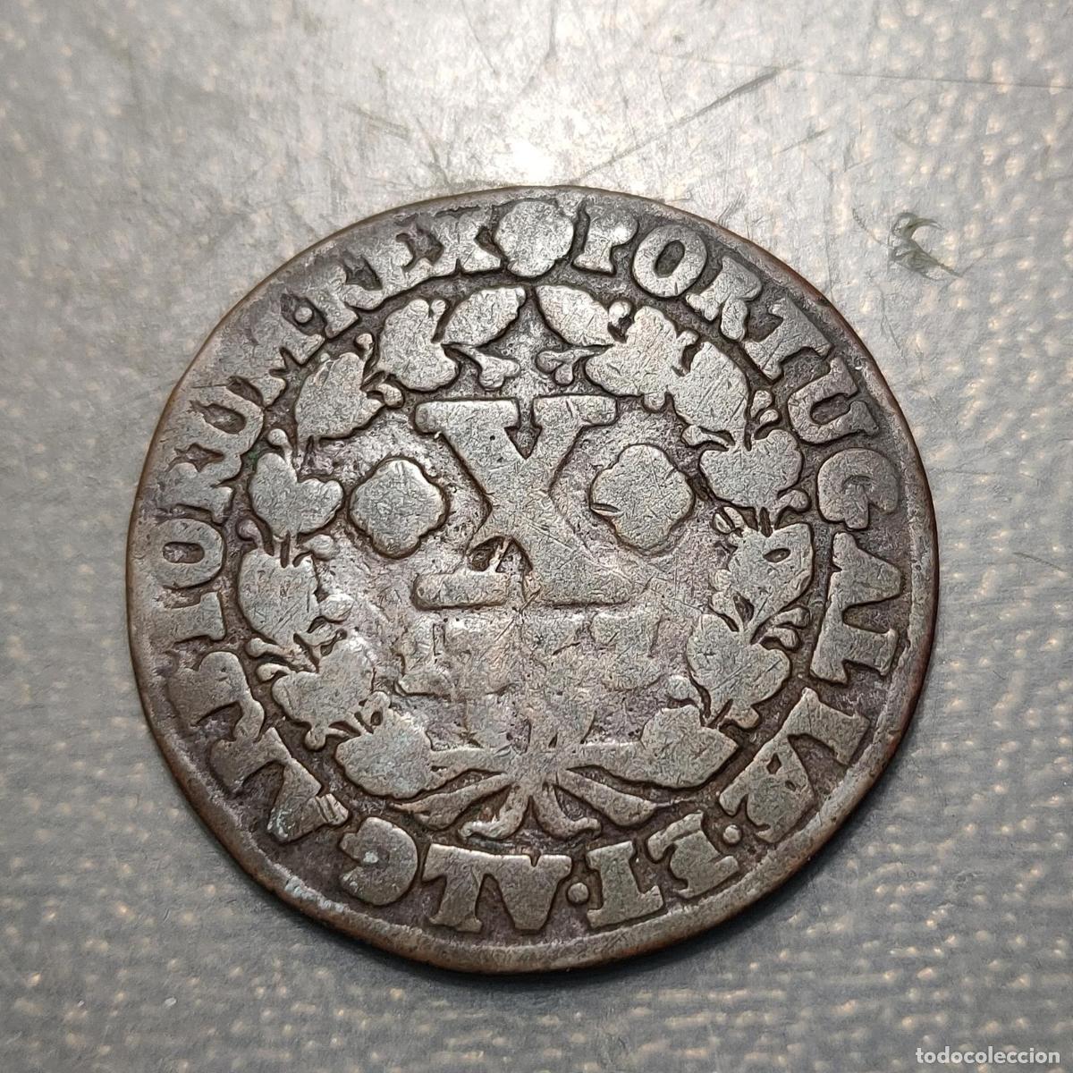 Monedas antiguas de Europa: PORTUGAL JOAO V 10 REIS 1737 BC
