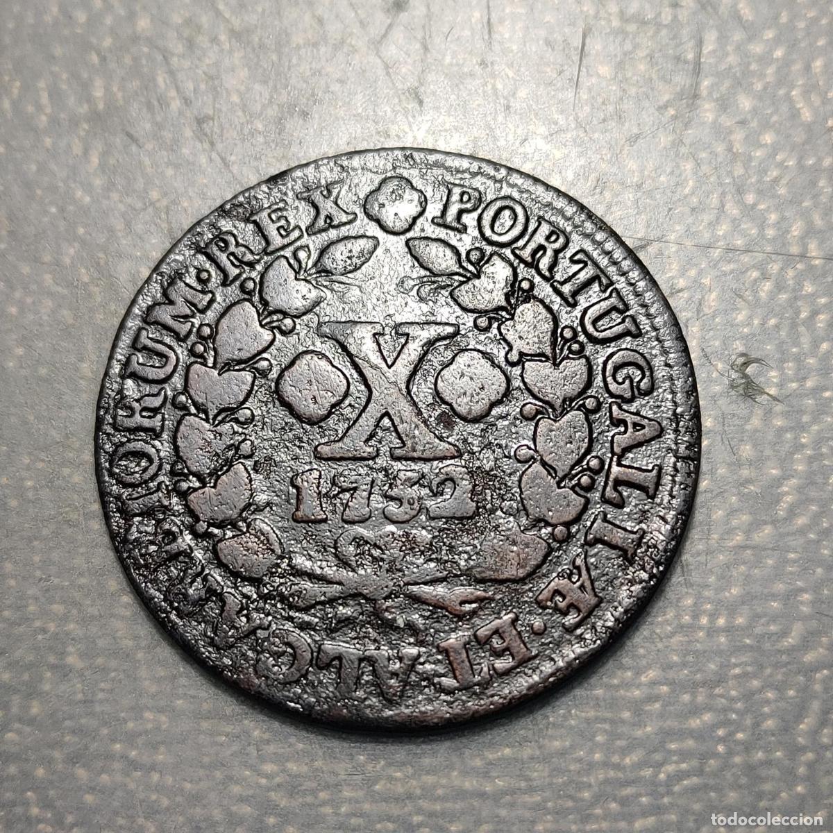 Monete antiche di Europa: PORTUGAL JOSE I JOSEPHUS = 10 REIS 1752 BC/BC+