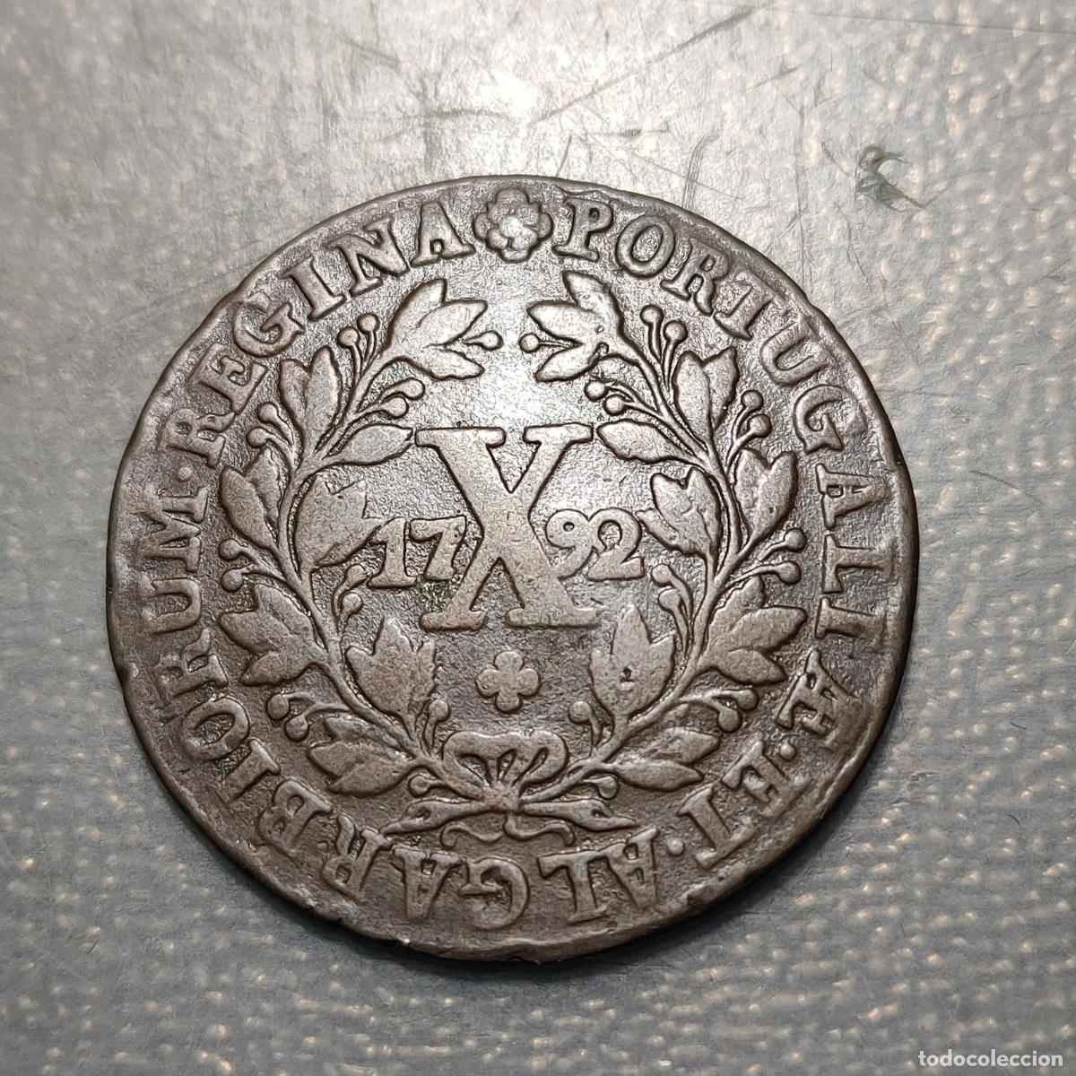 Monedas antiguas de Europa: PORTUGAL MARIA I 10 REIS 1792 MBC-