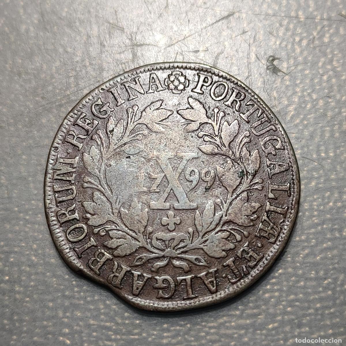 Monedas antiguas de Europa: PORTUGAL MARIA I 10 REIS 1799 BC+