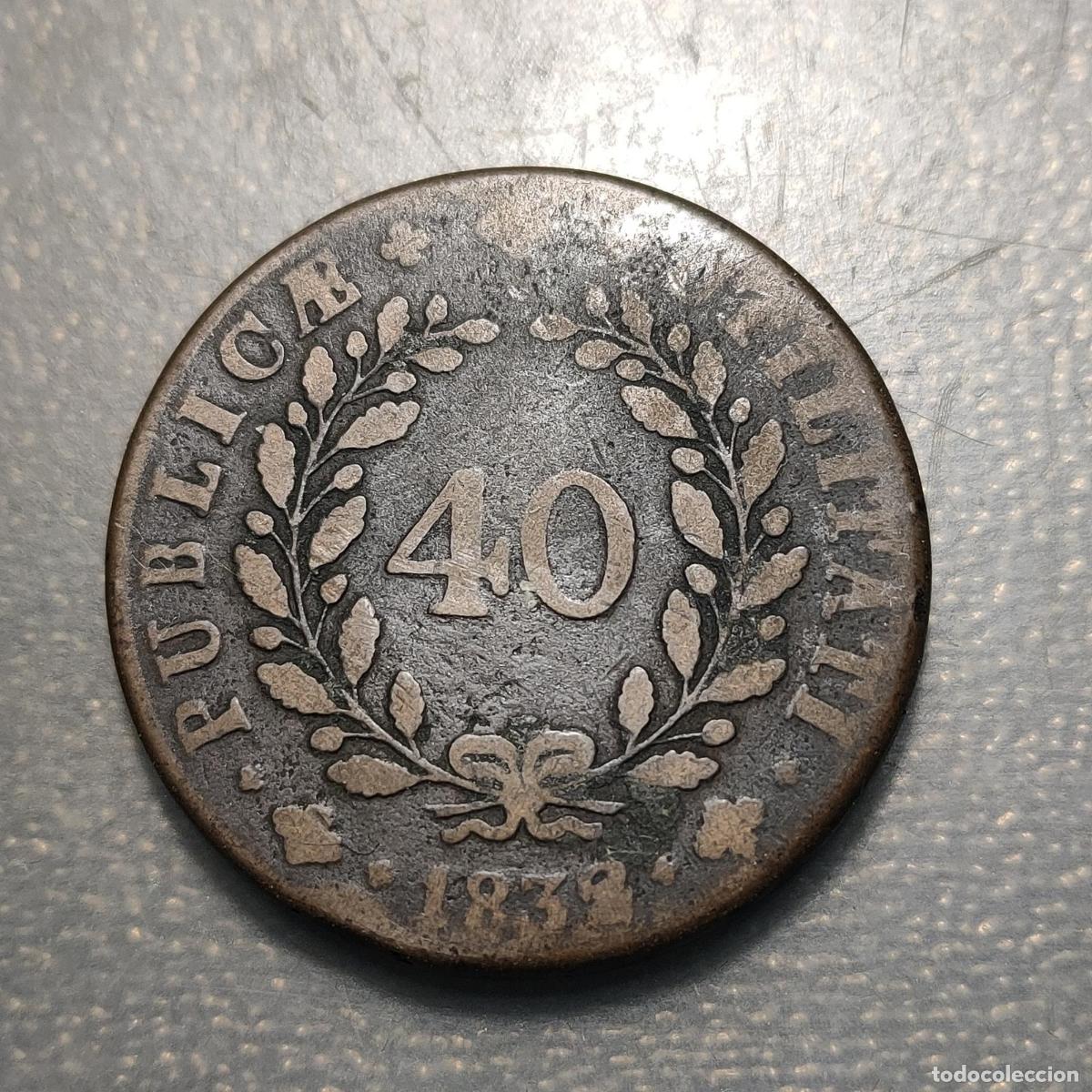 Monedas antiguas de Europa: PORTUGAL MIGUEL I 40 REIS 1832 BC+