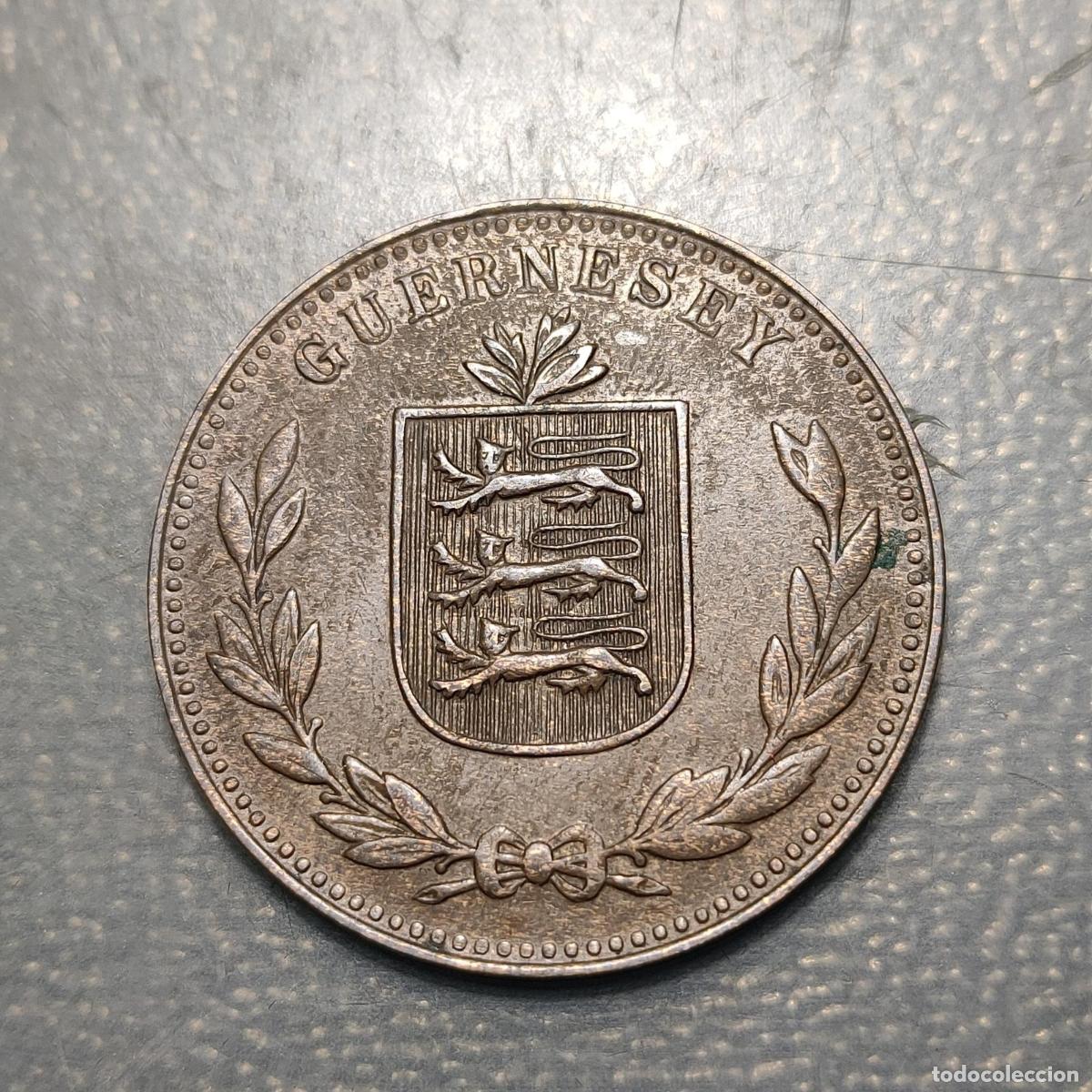 Monedas antiguas de Europa: GUERNSEY 8 DOUBLES 1947 EBC