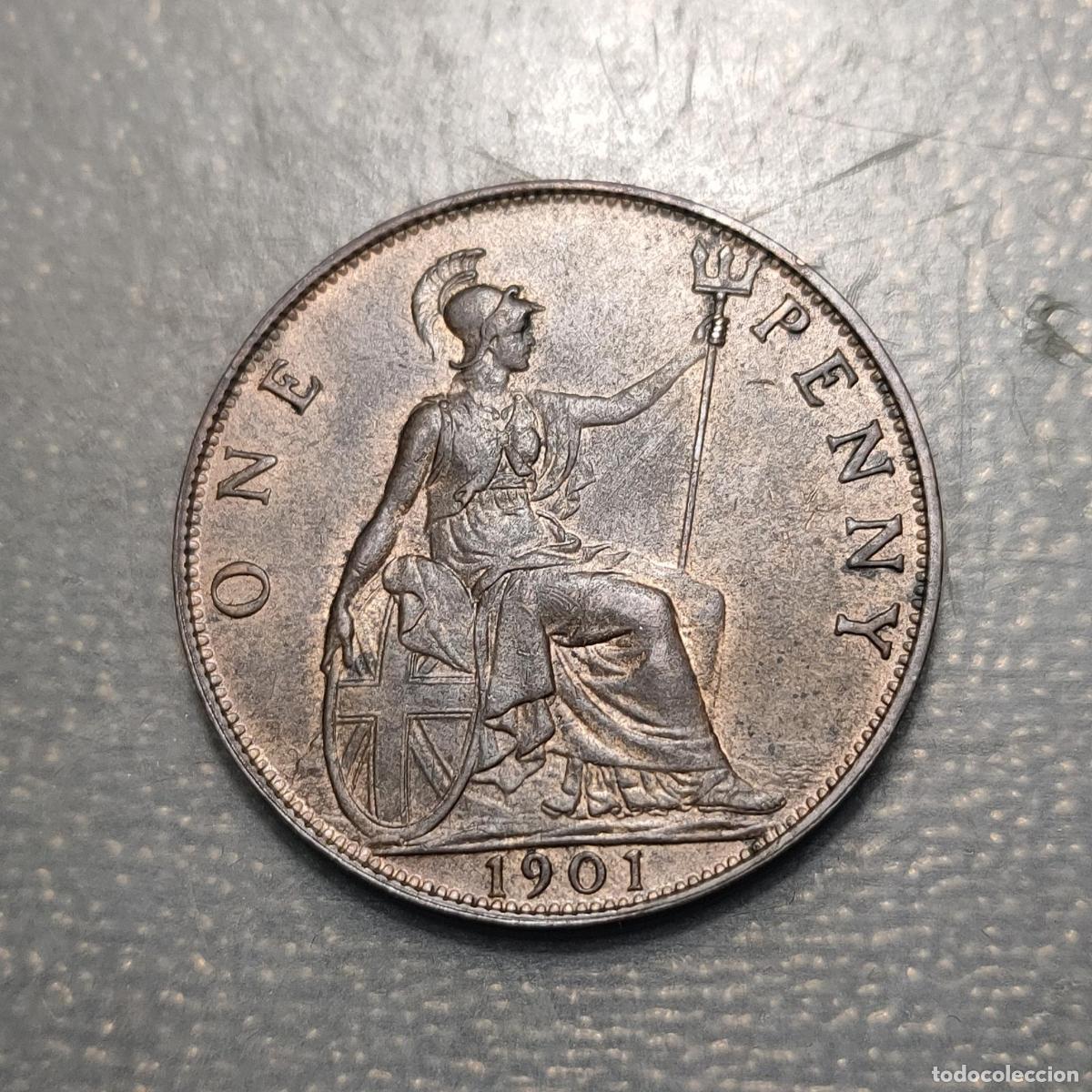 Monedas antiguas de Europa: GREAT BRITAIN GRAN BRETA&Ntilde;A VICTORIA 1 PENNY 1901 SC- BRILLO ORIGINAL