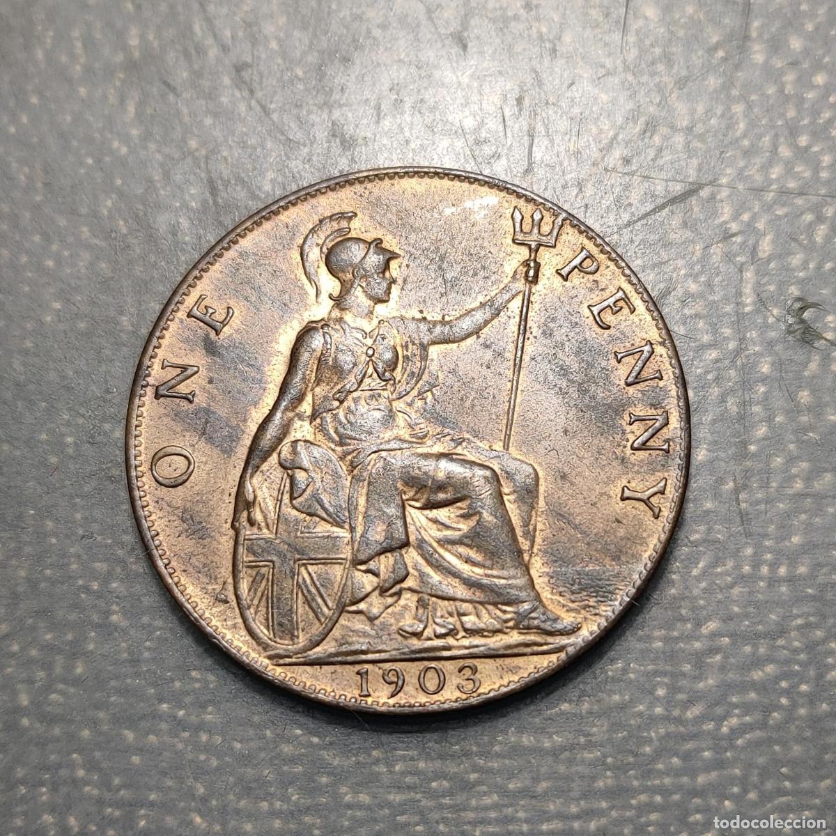 Monedas antiguas de Europa: GREAT BRITAIN GRAN BRETA&Ntilde;A EDWARD VII 1 PENNY 1903 SC- BRILLO ORIGINAL