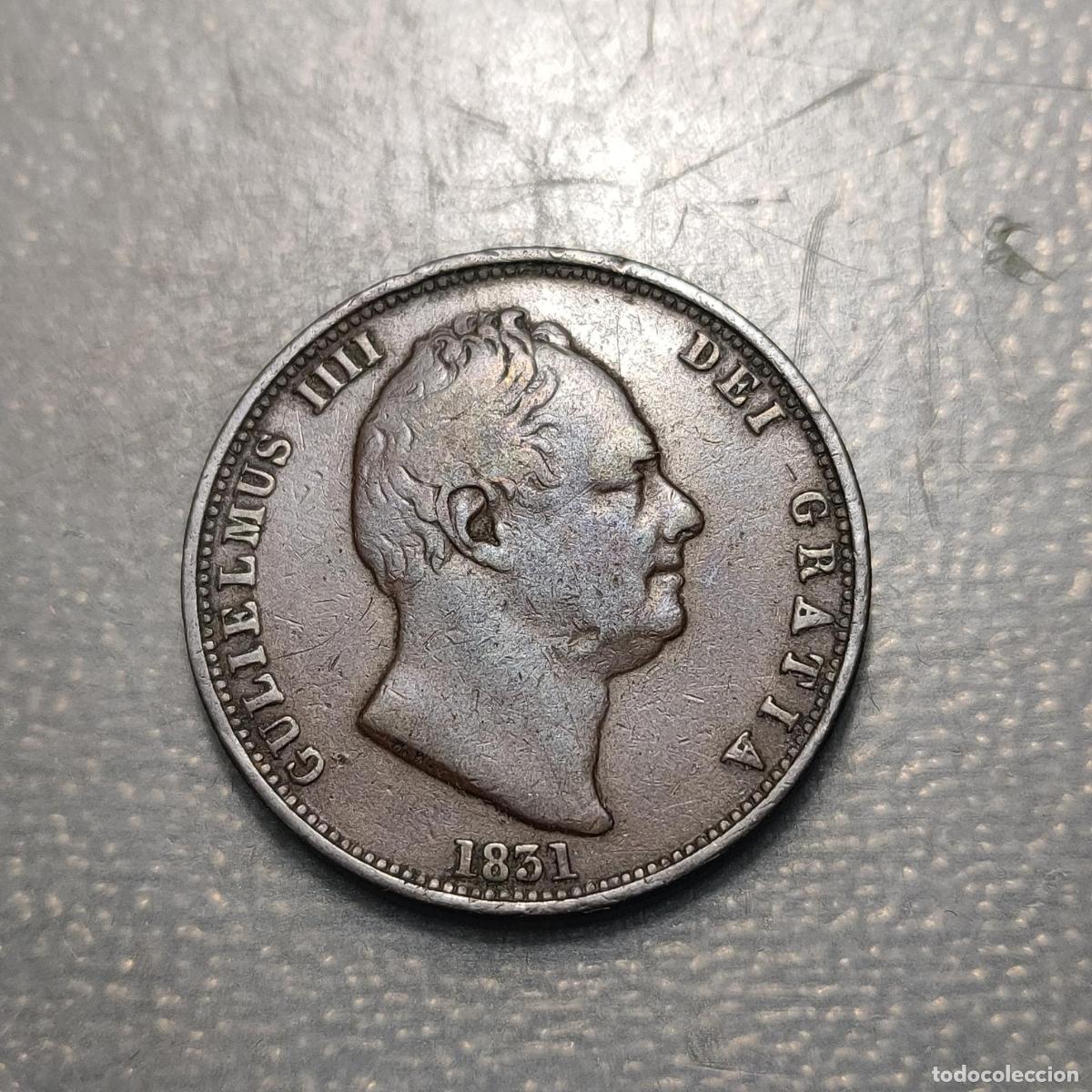Monedas antiguas de Europa: GREAT BRITAIN GRAN BRETA&Ntilde;A WILLIAM IV 1/2 PENNY 1831 MBC-/MBC