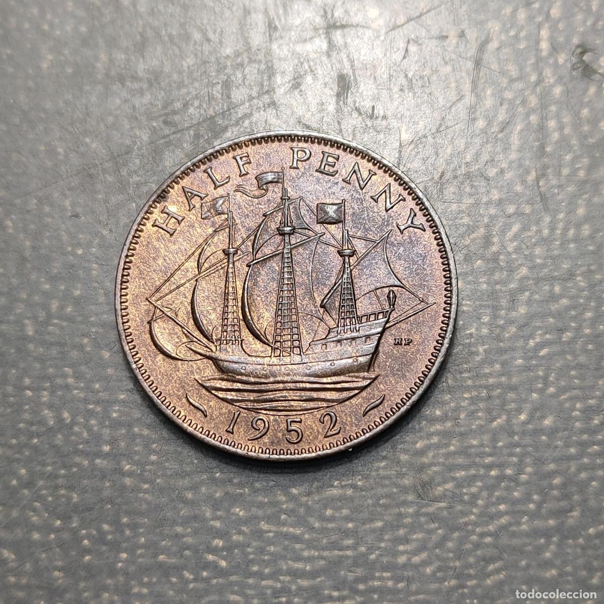 Monedas antiguas de Europa: GREAT BRITAIN GRAN BRETA&Ntilde;A GEORGE VI 1/2 PENNY 1952 SC UNC