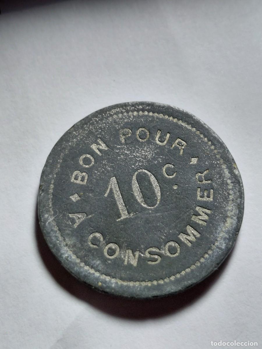 Monedas antiguas de Europa: FRANCIA - BON POUR A CONSOMMER 10 centimes