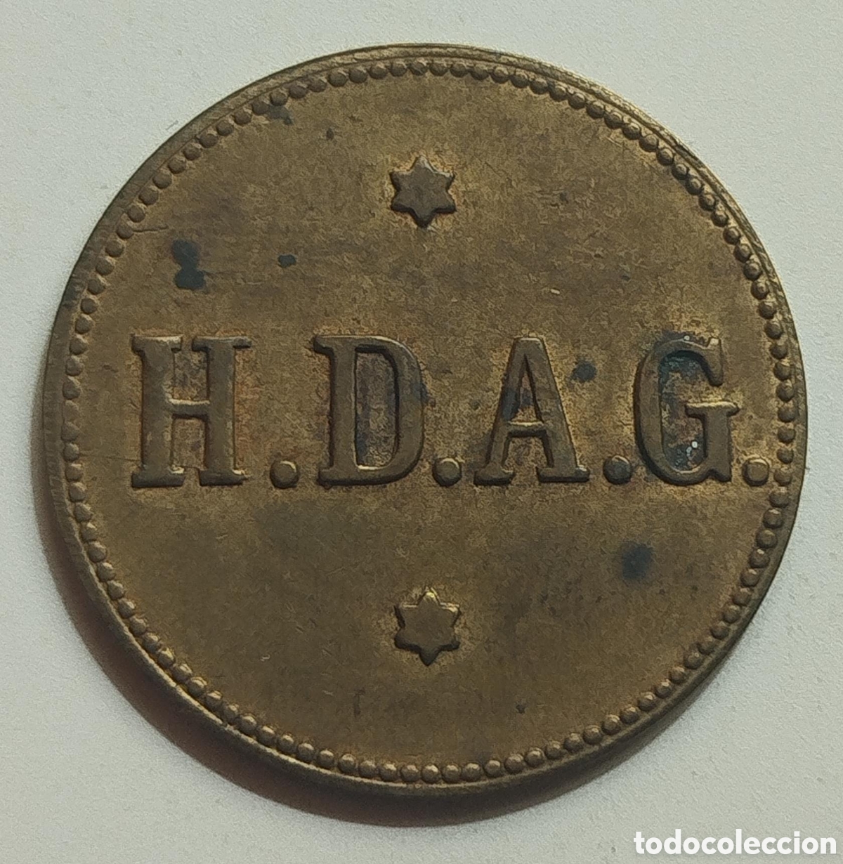 Monedas antiguas de Europa: Ficha de Ferry Alemana &rdquo;H.D.A.G Faehrmarke Puerto de Hamburgo 1871