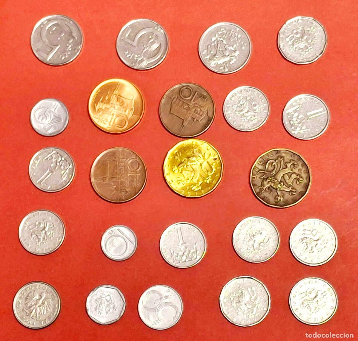 Monedas antiguas de Europa: 23 monedas de Rep&uacute;blica Checa