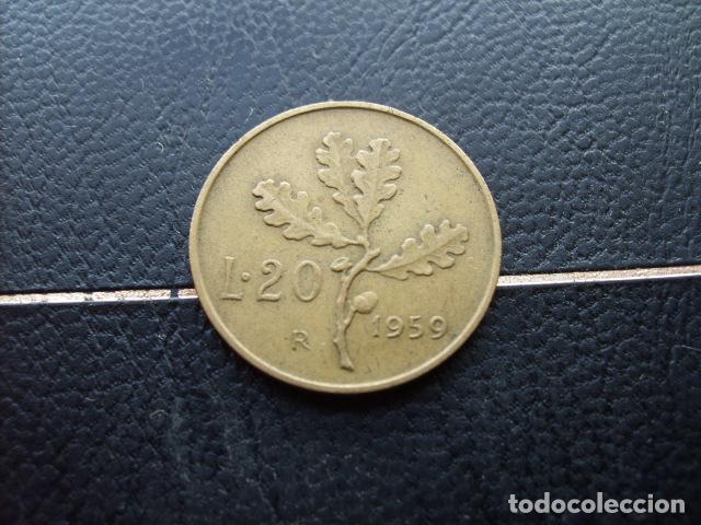 Monedas antiguas de Europa: ITALIA 20 LIRAS 1959