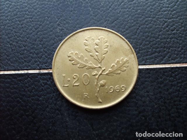 Monedas antiguas de Europa: ITALIA 20 LIRAS 1969