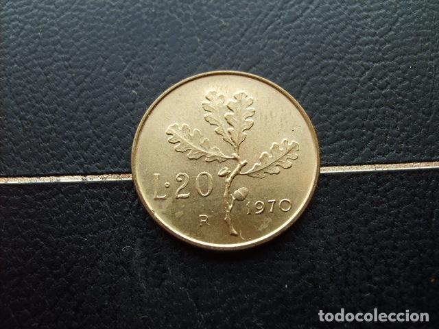 Monedas antiguas de Europa: ITALIA 20 LIRAS 1970