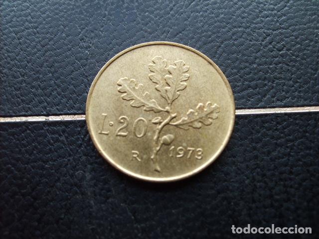 Monedas antiguas de Europa: ITALIA 20 LIRAS 1973