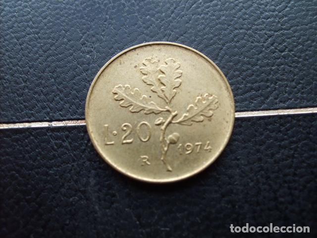 Monedas antiguas de Europa: ITALIA 20 LIRAS 1974