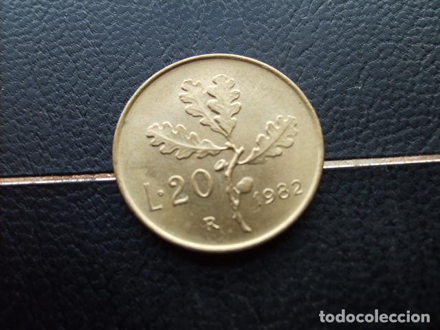 Monedas antiguas de Europa: ITALIA 20 LIRAS 1982