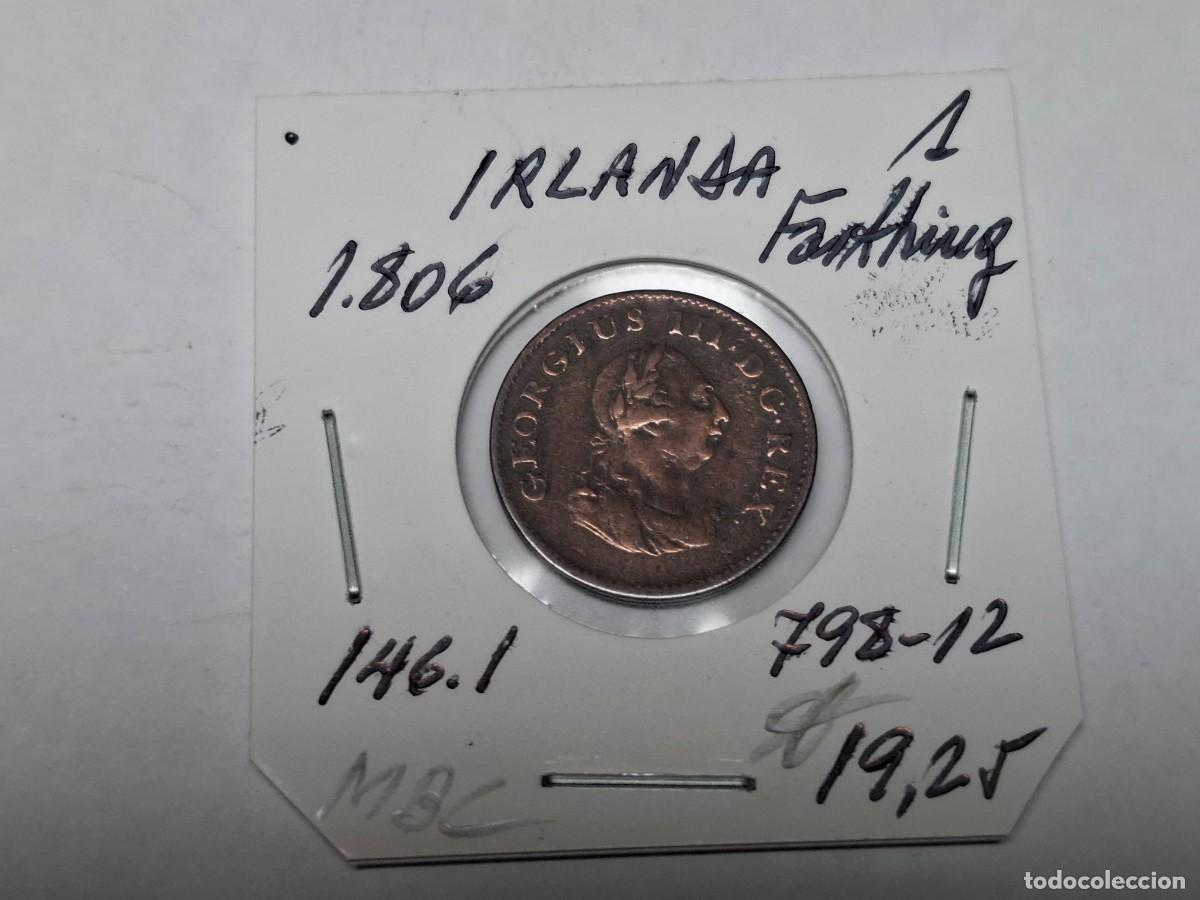Monedas antiguas de Europa: 1 FARTHING de 1806 KM 146.1 IRLANDA en MBC