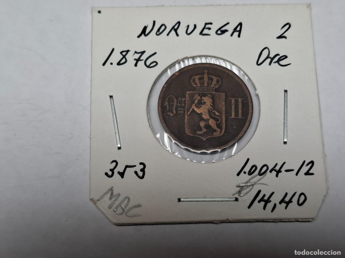 Monedas antiguas de Europa: 2 ORE de 1876 KM 353 NORUEGA en MBC