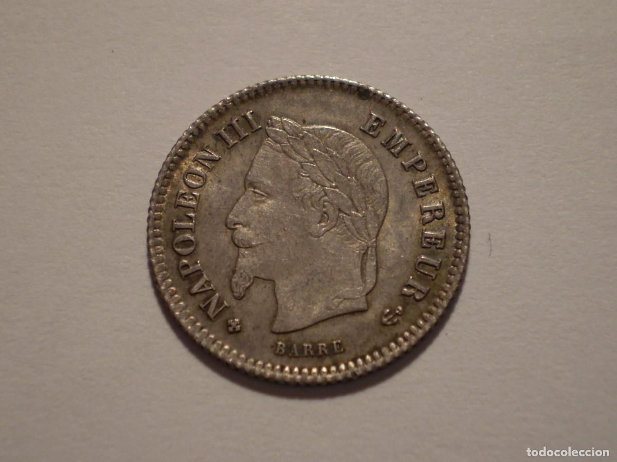 Monedas antiguas de Europa: 10SAY13 France Napoleon III 20 centimes silver 1867 BB Strasbourg SUP