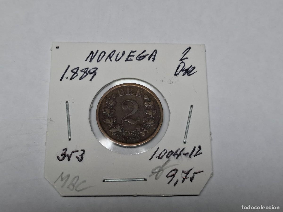 Monedas antiguas de Europa: 2 ORE de 1889 KM 353 NORUEGA en MBC