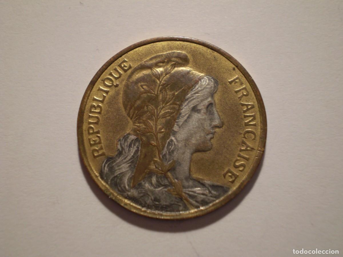 Monedas antiguas de Europa: 11SAY13 France 1916 5 centimes Dupuis bicolor
