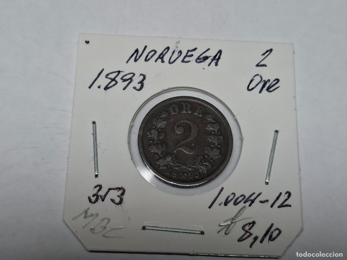 Monedas antiguas de Europa: 2 ORE de 1893 KM 353 NORUEGA en MBC