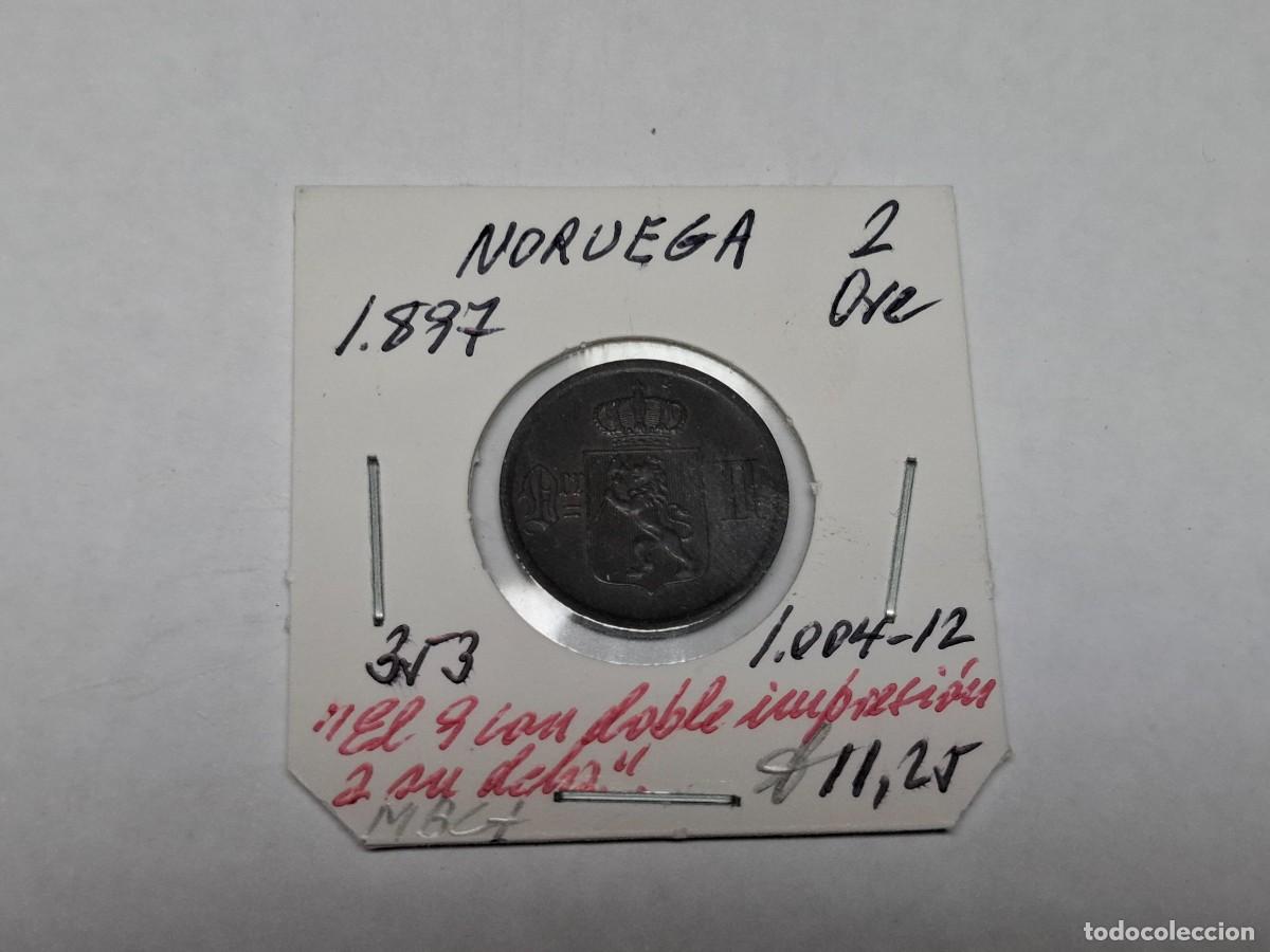 Monedas antiguas de Europa: 2 ORE de 1897 KM 353 NORUEGA en MBC+