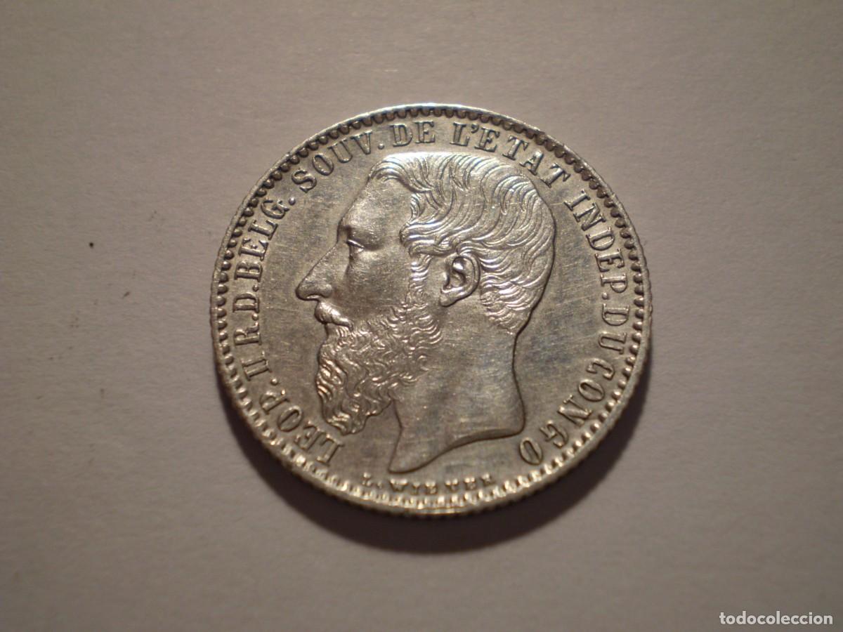 Monedas antiguas de Europa: 29SAZ13 Congo Free State 1887 silver 1 franc