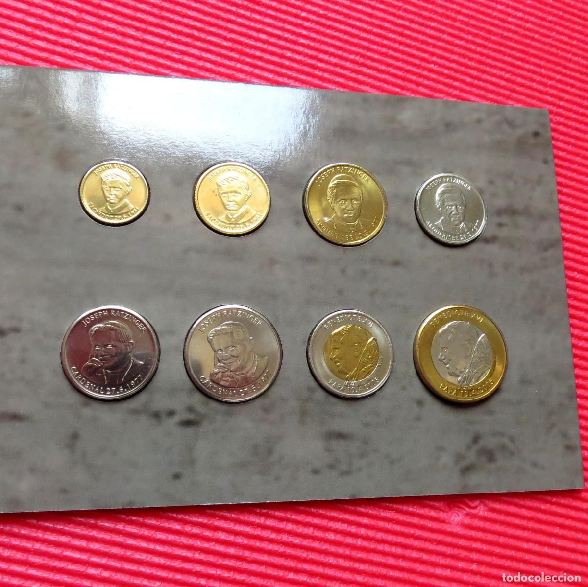 Monedas antiguas de Europa: Andorra serie 1 2 5 10 25 50 cents 1 2 diner 2006 Papa folder