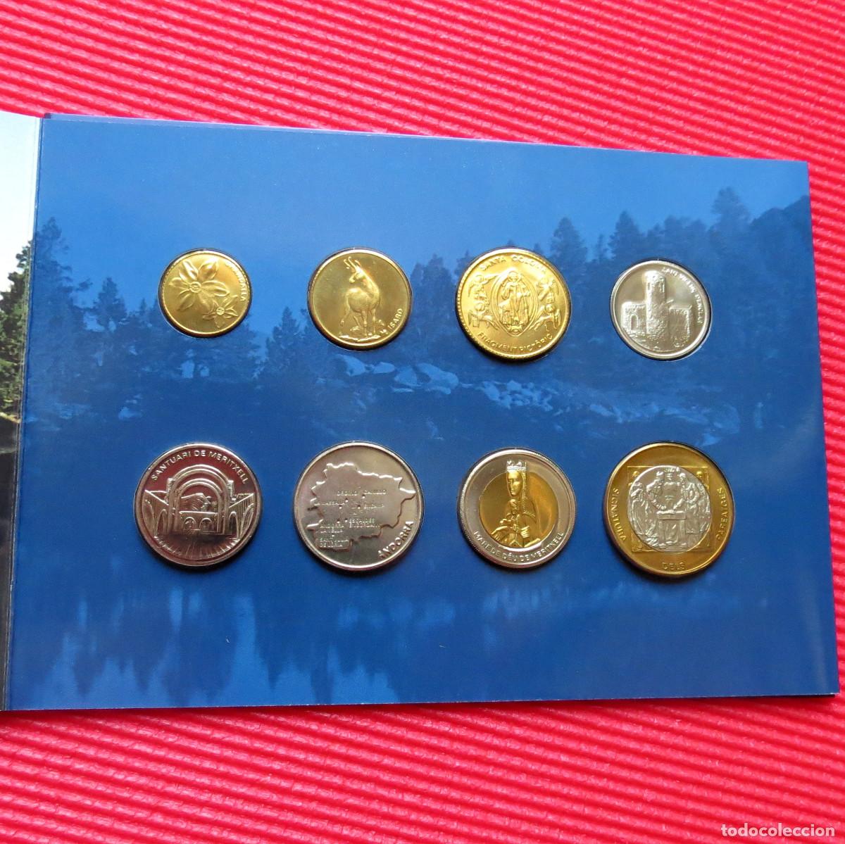 Monedas antiguas de Europa: Andorra serie 1 2 5 10 25 50 cents 1 2 diner 2006 STD folder