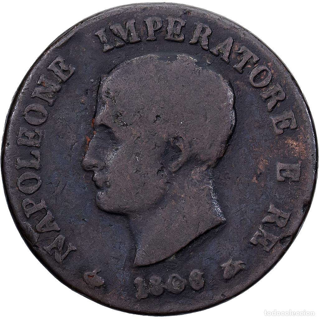 Monedas antiguas de Europa: [#1224048] Estados italianos, KINGDOM OF NAPOLEON, Napoleon I, Soldo, 1808, Milan, Cobre