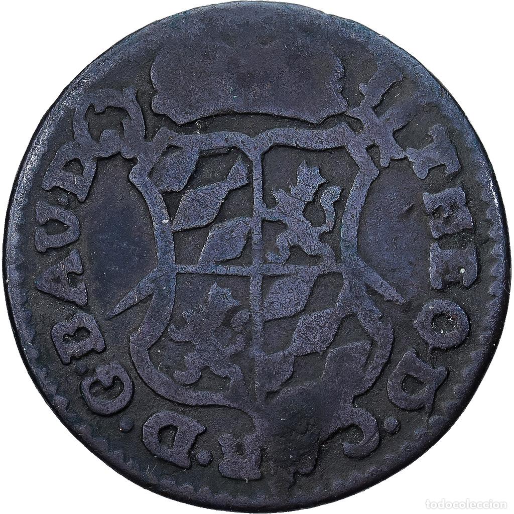 Monedas antiguas de Europa: [#1224059] Principado de Lieja, John Theodore, Liard, 1750, Liege, Cobre, BC+, KM:155