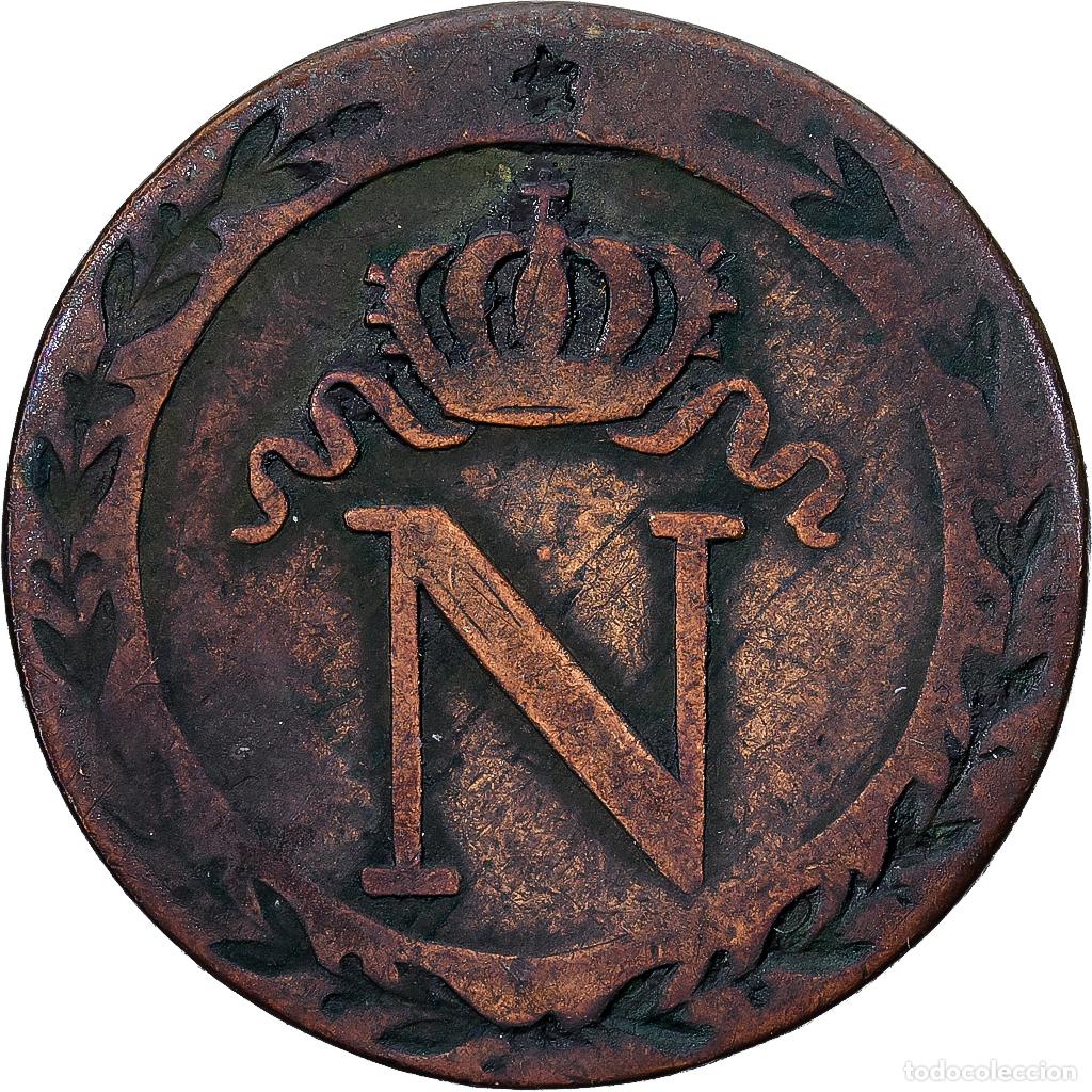 Monedas antiguas de Europa: [#1224063] Francia, 10 Centimes, 1808, Strasbourg, Vell&oacute;n, BC+