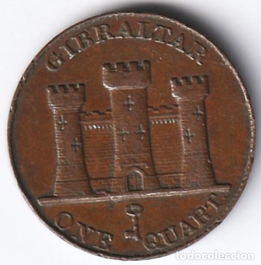 Monedas antiguas de Europa: Gibraltar 2 Quarts, 1842 KM# 3