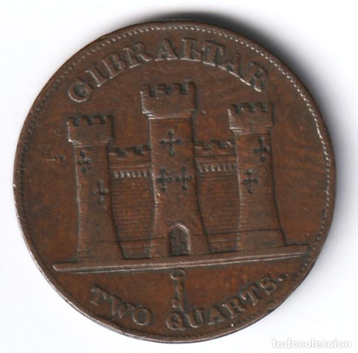Monedas antiguas de Europa: Gibraltar 2 Quarts, 1842 KM# 3