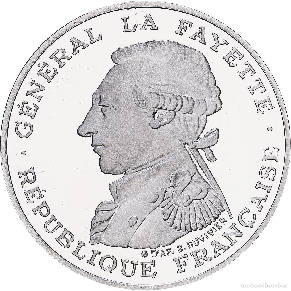 Monedas antiguas de Europa: [#1545788] Francia, 100 Francs, G&eacute;n&eacute;ral La Fayette, 1987, MDP, Pi&eacute;fort, Proof / BE