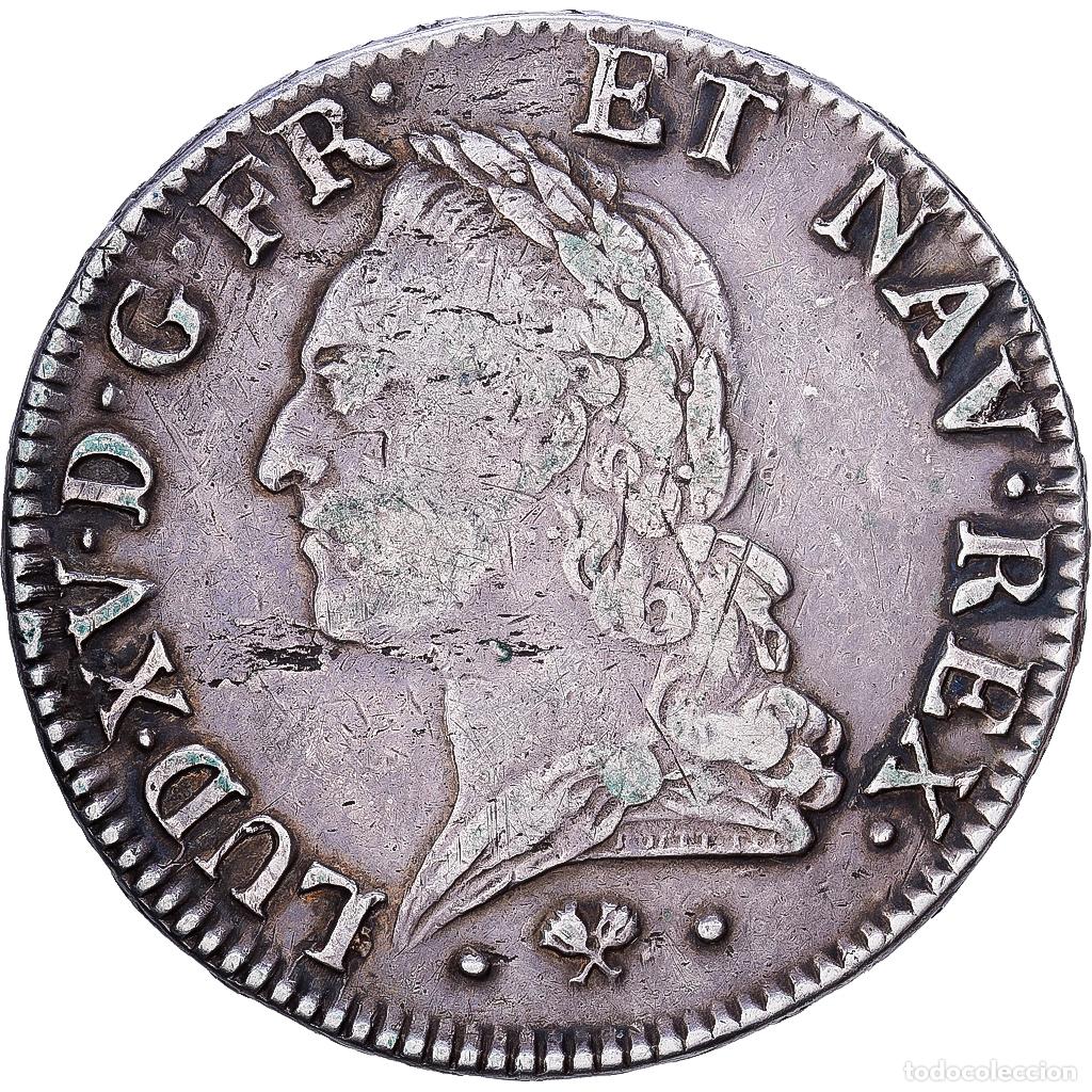 Monedas antiguas de Europa: [#1545778] Francia, Louis XV, &Eacute;cu &agrave; la vieille t&ecirc;te, 1774, Bayonne, Plata, BC+