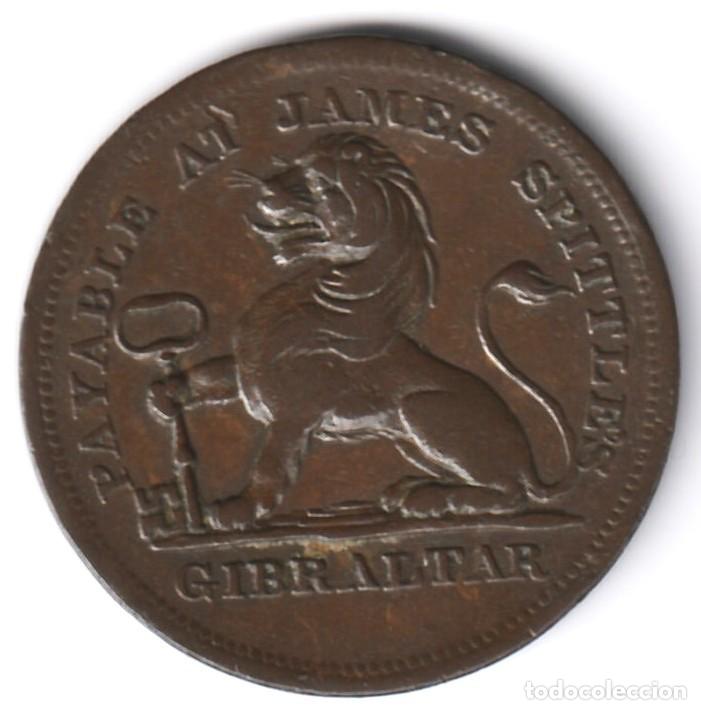 Monedas antiguas de Europa: Gibraltar 2 cuartos, 1820 KM# Tn9