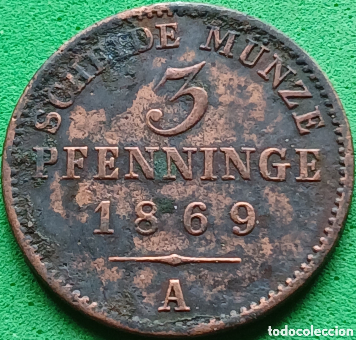 Monedas antiguas de Europa: Prusia - Reino de Prusia 3 pfennig 1869 A km#482