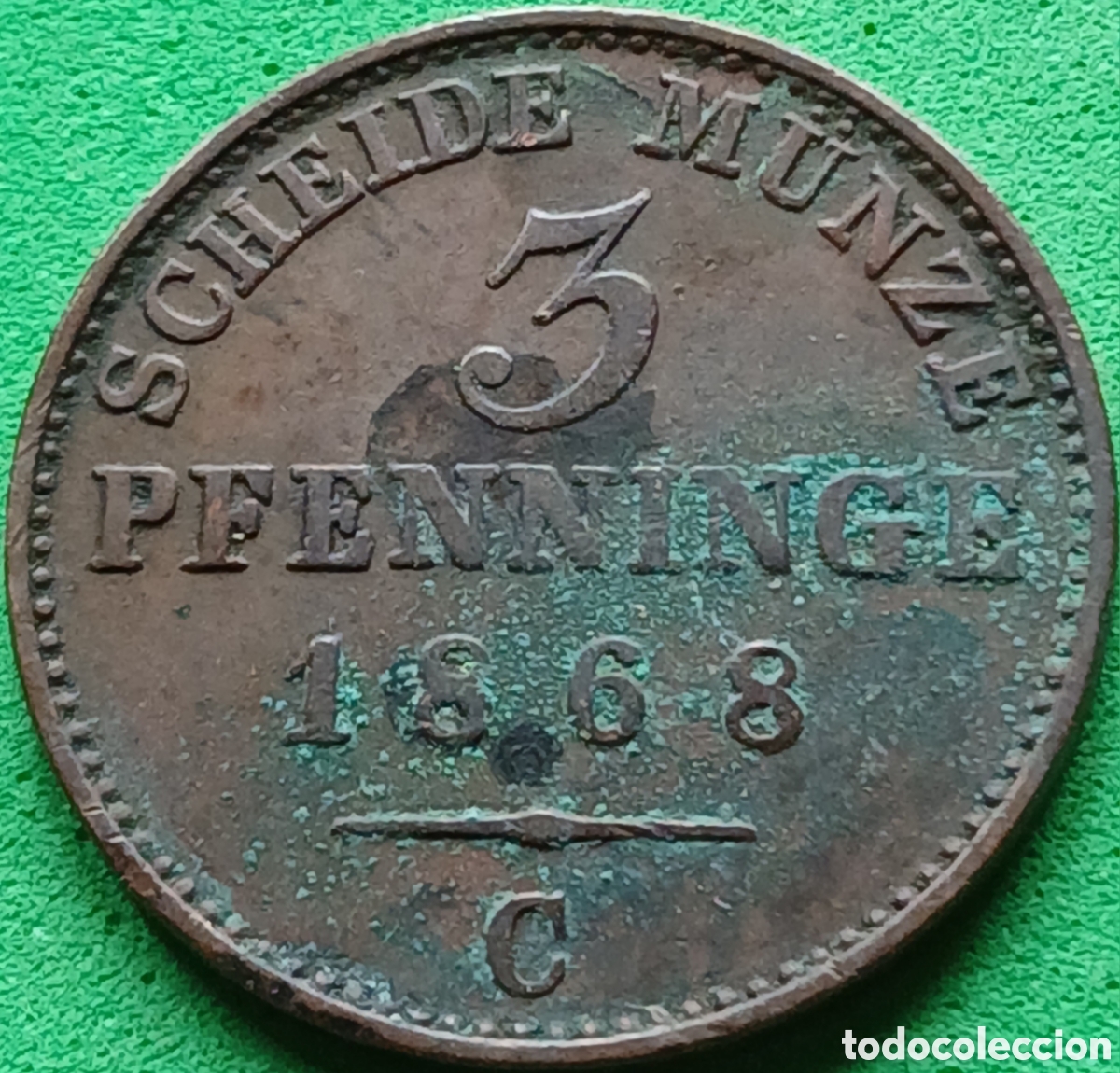 Monedas antiguas de Europa: Prusia - Reino de Prusia 3 pfennig 1868 C km#482