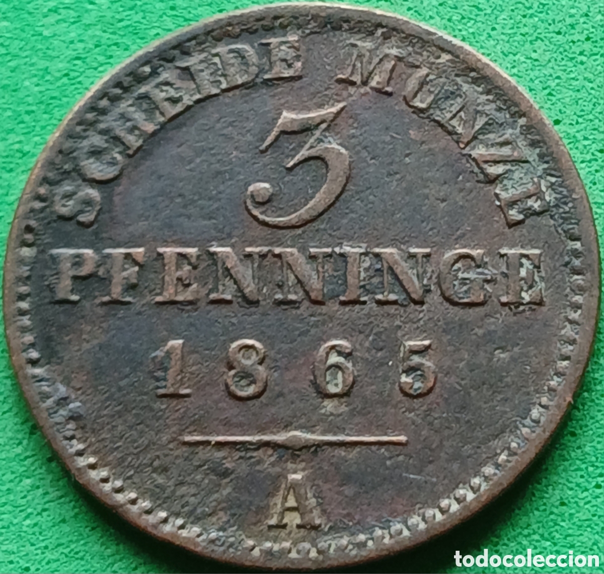 Monedas antiguas de Europa: Prusia - Reino de Prusia 3 pfennig 1865 A km#482