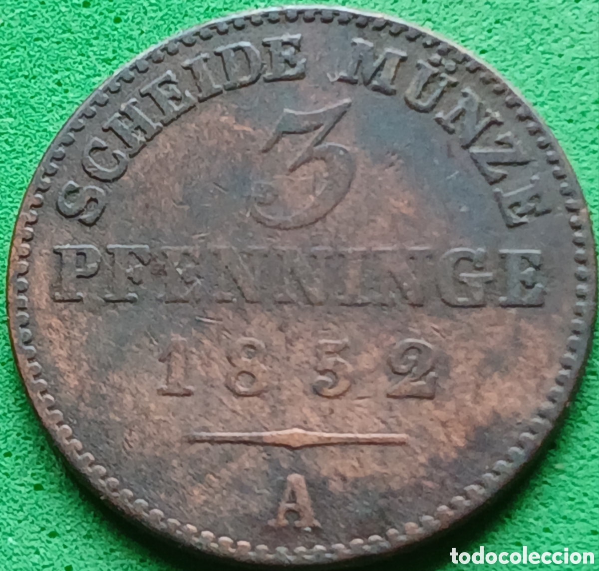 Monedas antiguas de Europa: Prusia - Reino de Prusia 3 pfennig 1852 A km#453