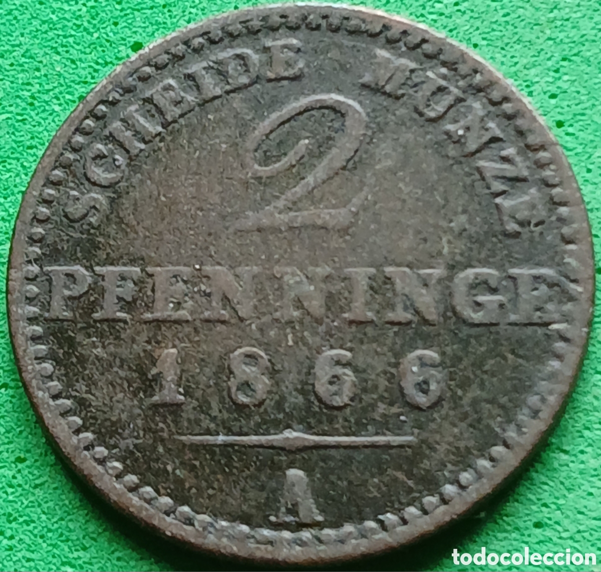 Monedas antiguas de Europa: Prusia - Reino de Prusia 2 pfennig 1866 A km#481
