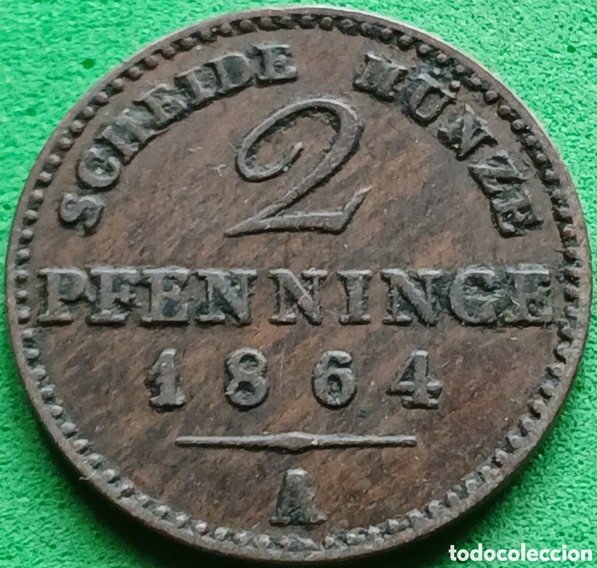 Monedas antiguas de Europa: Prusia - Reino de Prusia 2 pfennig 1864 A km#481