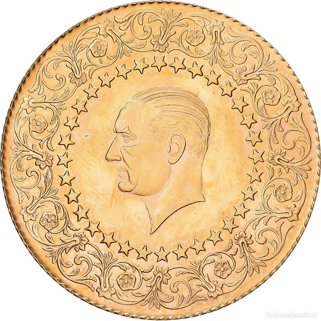 Monedas antiguas de Europa: [#1545885] Turqu&iacute;a, Mustafa Kemal Atat&uuml;rk, 500 Kurush, 1962, Istanbul, Oro, EBC, KM:874