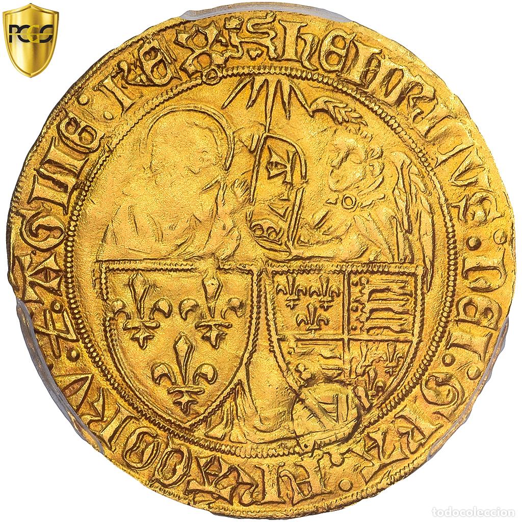 Monedas antiguas de Europa: [#1545969] Francia, Henri VI, Salut d'or, 1423, Rouen, Oro, MBC, Duplessy:443A