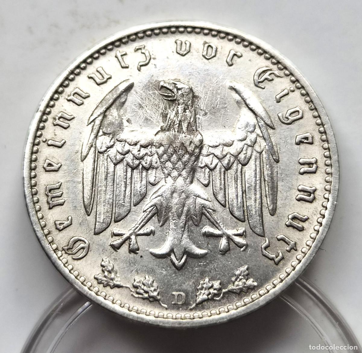 Monedas antiguas de Europa: ALEMANIA. 1 MARCO 1933 MUNICH (D). Primer a&ntilde;o de acu&ntilde;aci&oacute;n. Muy bonito